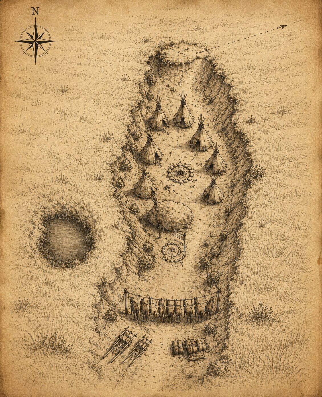 Mappa dell'Accampamento delle Orme Profonde